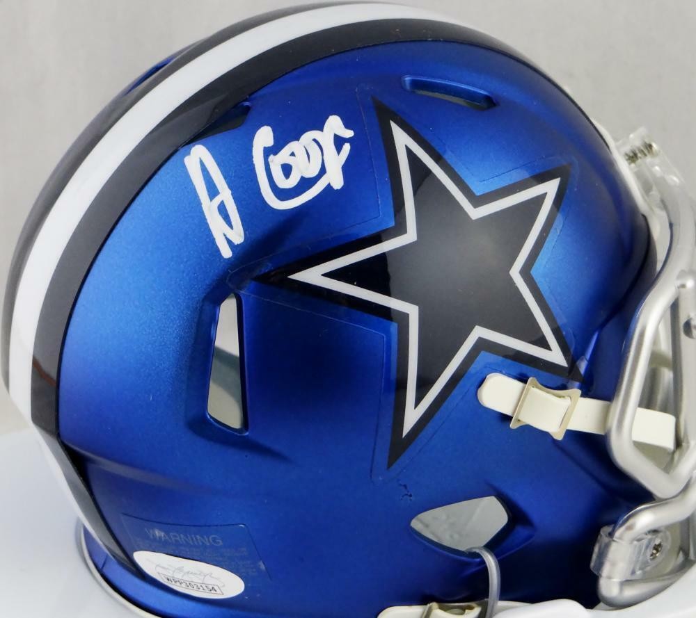 Amari Cooper Signed Dallas Cowboys Blaze Mini Helmet