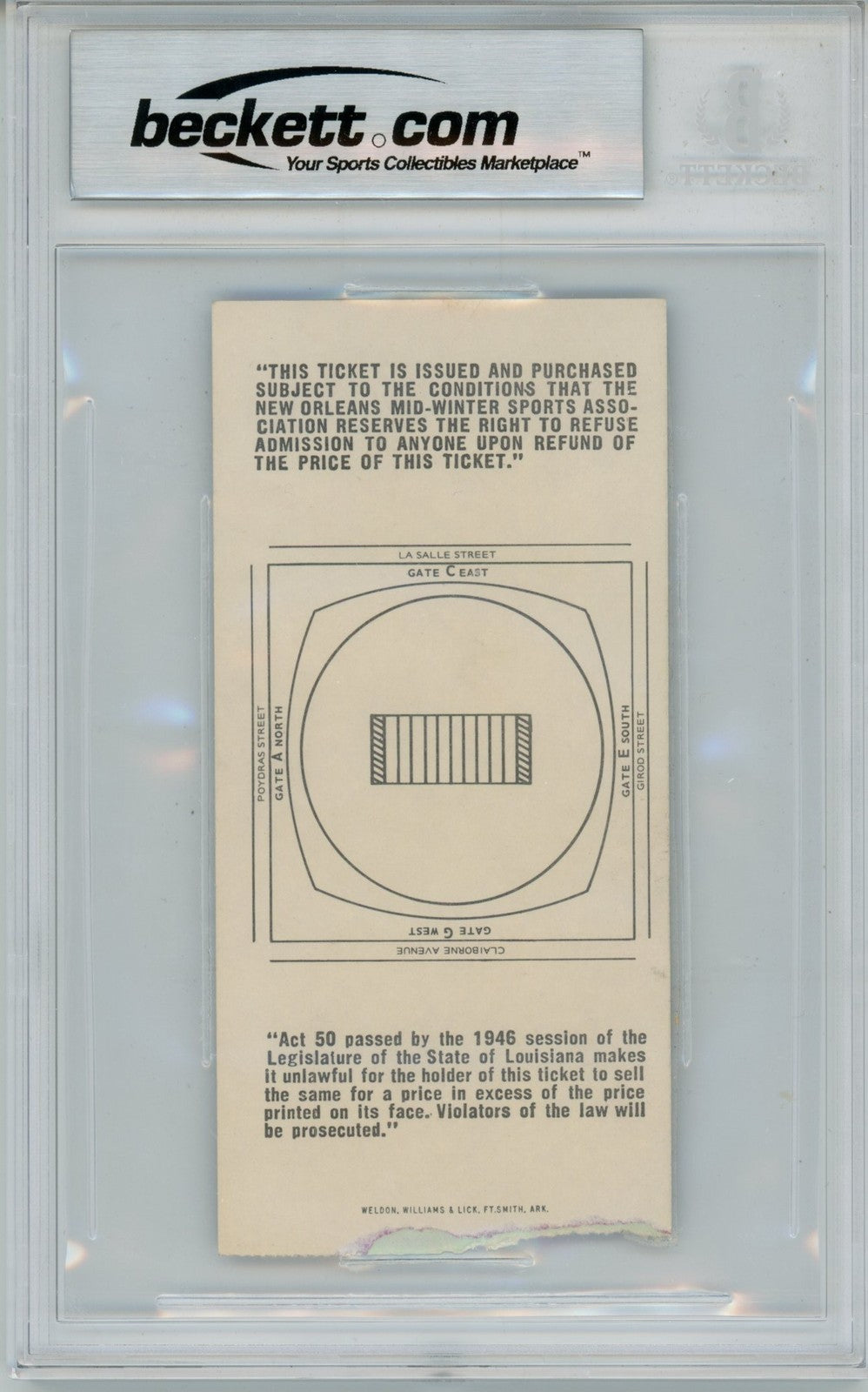 Tony Dorsett Signed Pittsburgh Panthers 1977 Sugar Bowl Ticket BAS 10 Auto