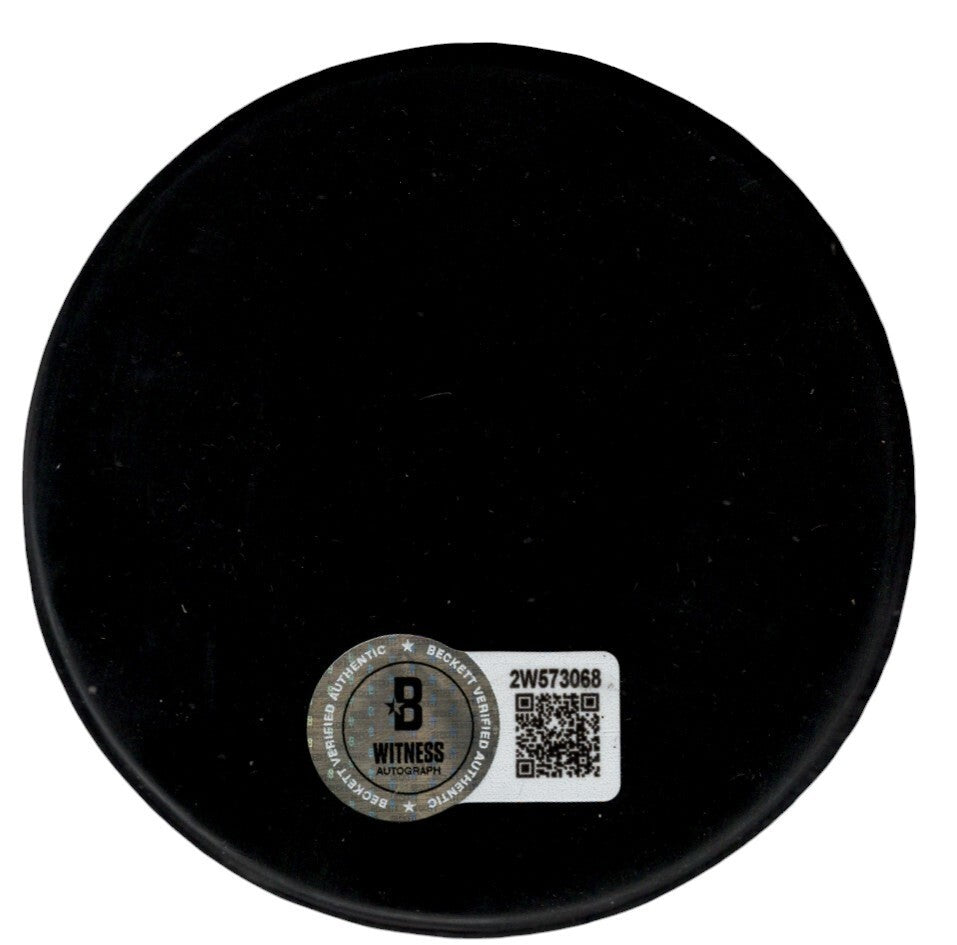 Billy Smith Signed New York Islanders Puck (HOF 93 Inscription)