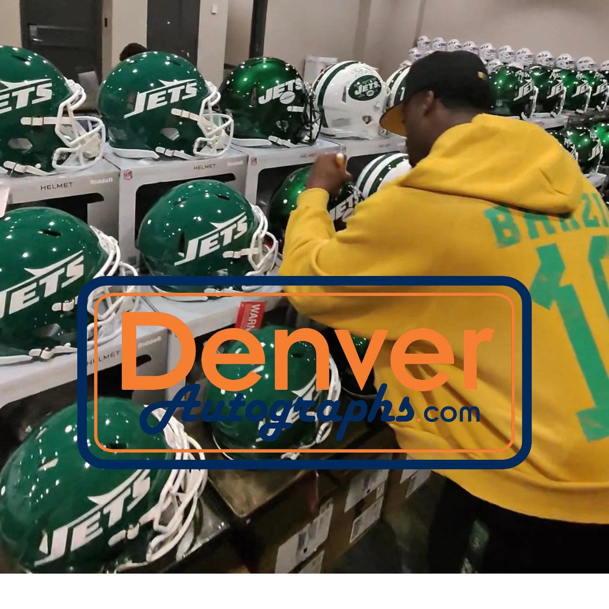Breece Hall Signed New York Jets Throwback Proline Helmet