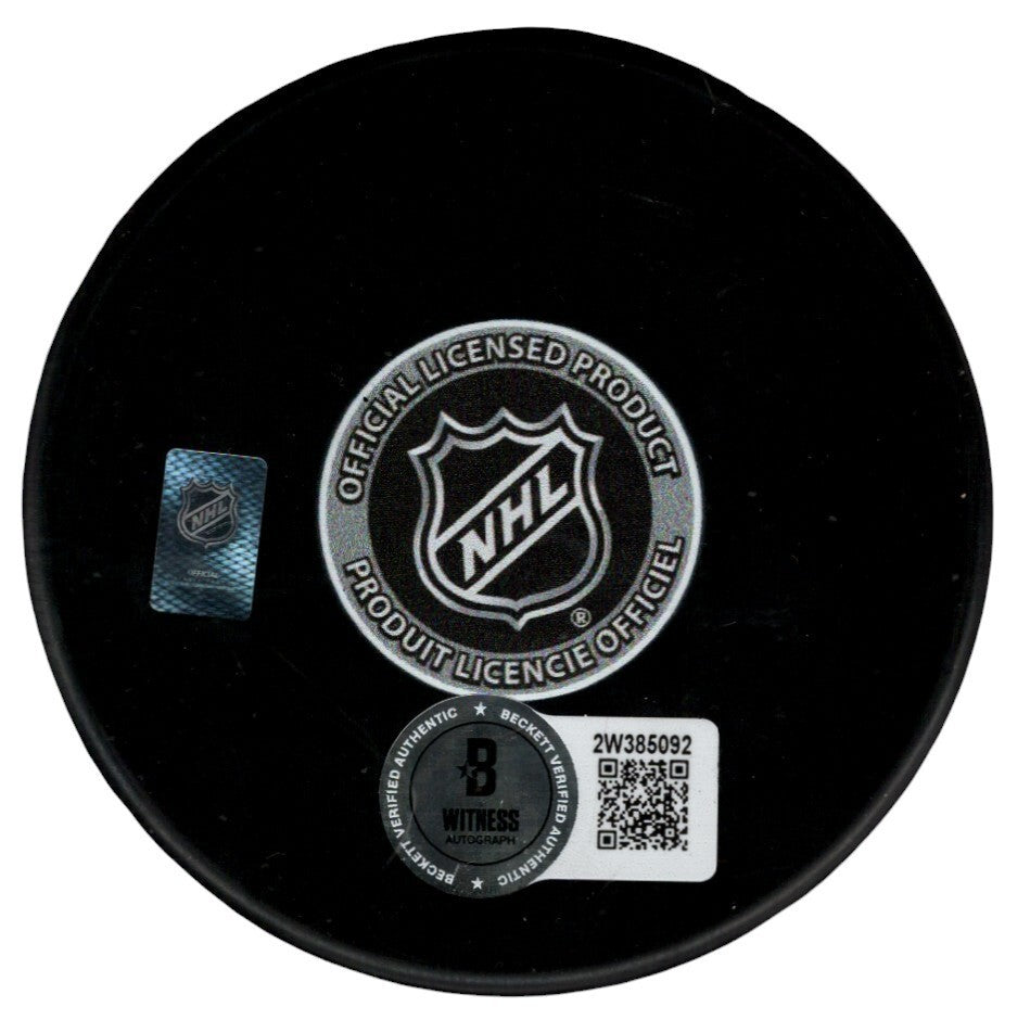 Billy Smith Signed New York Islanders Puck - 4x Stanley Cup Champ Inscribed