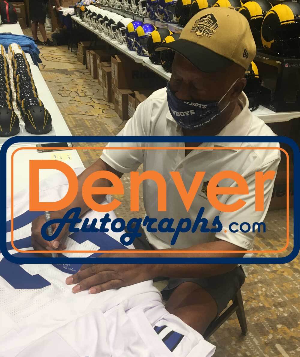 Mel Renfro Signed Dallas Cowboys Custom Jersey HOF Inscription Beckett