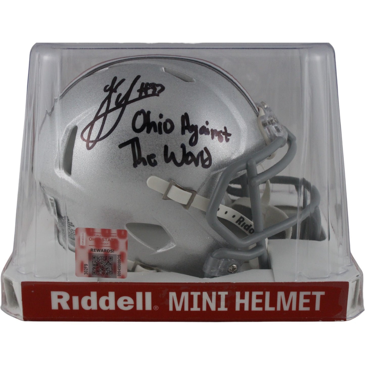 Jack Sawyer Signed Ohio State Buckeyes Mini Helmet (Ohio Against The World)