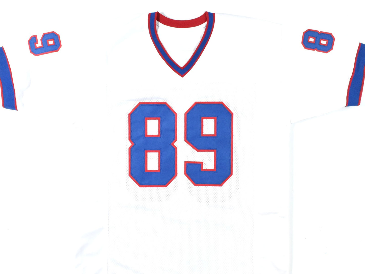 Steve Tasker Autographed Buffalo Bills White Custom Jersey