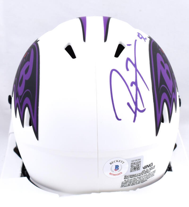 Ray Lewis Signed Baltimore Ravens Lunar Speed Mini Helmet