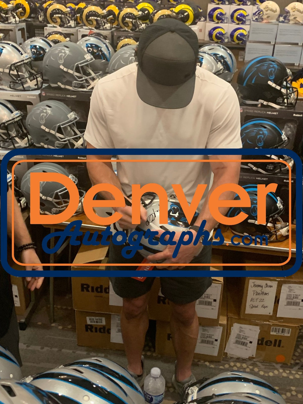 Luke Kuechly Autographed Carolina Panthers Authentic Helmet