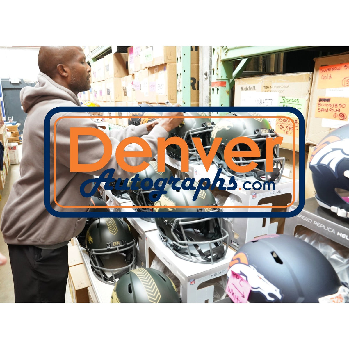 Champ Bailey Signed Denver Broncos Proline Flash Helmet - 2025 Salute to Service