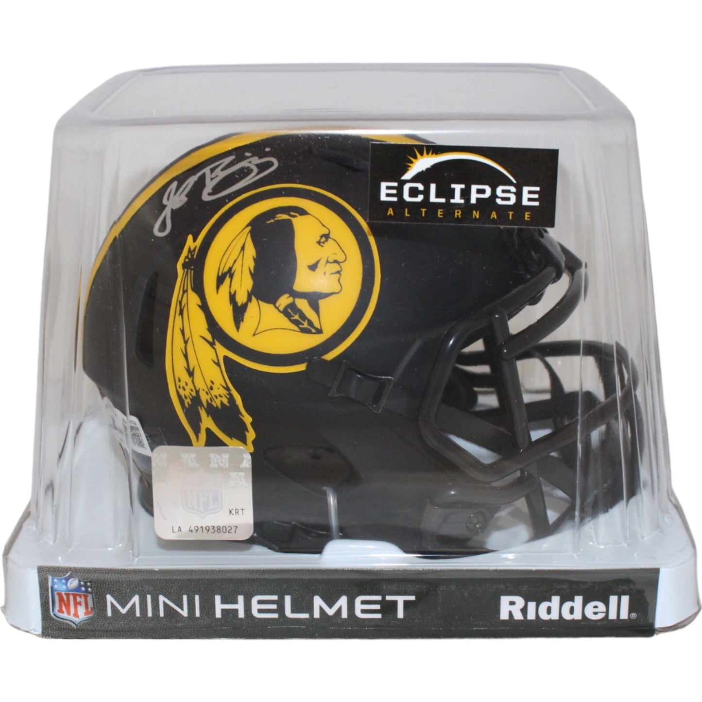 John Riggins Signed Washington Redskins Riddell Eclipse Mini Helmet