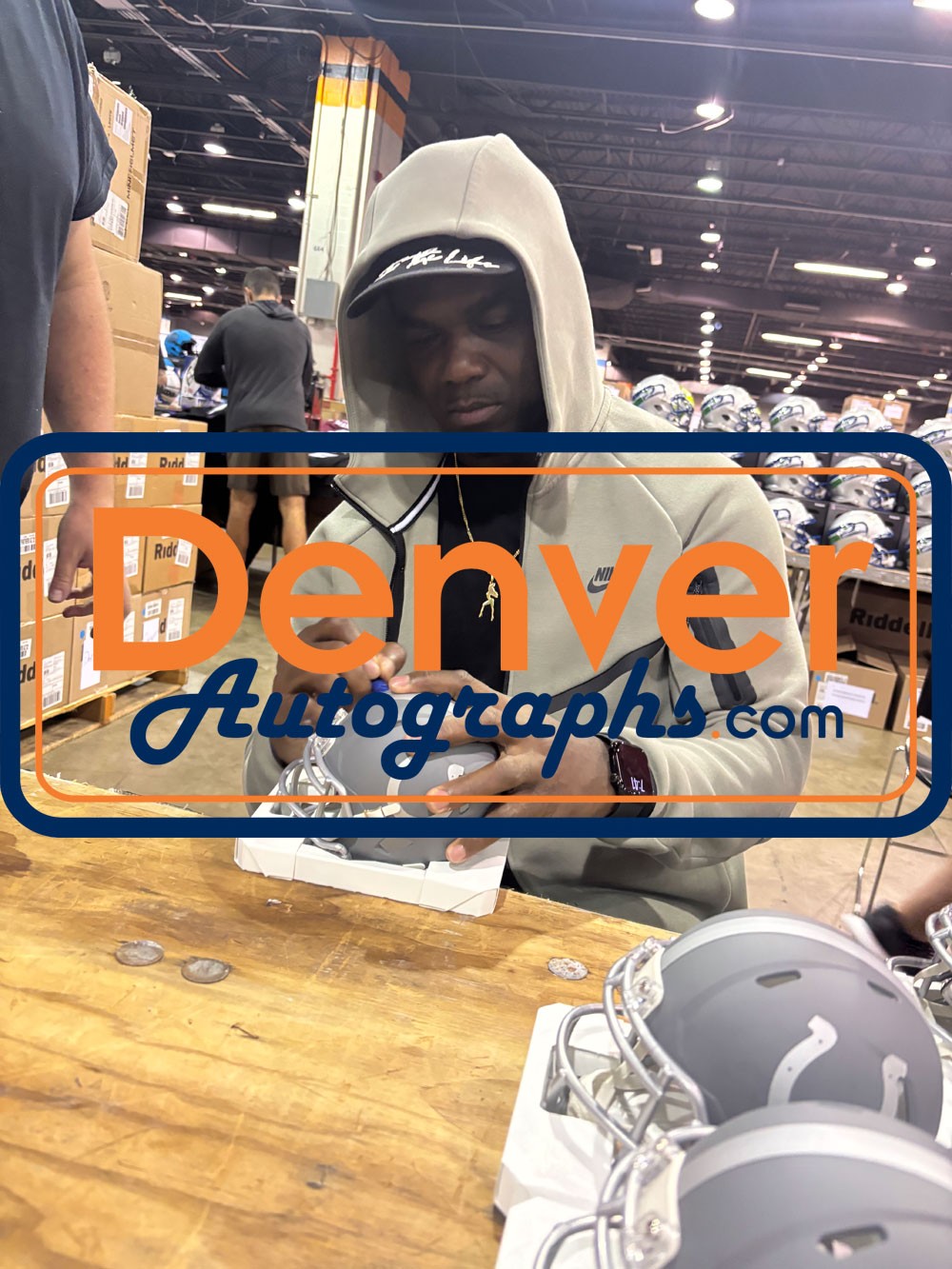 Edgerrin James Autographed Indianapolis Colts Slate Mini Helmet