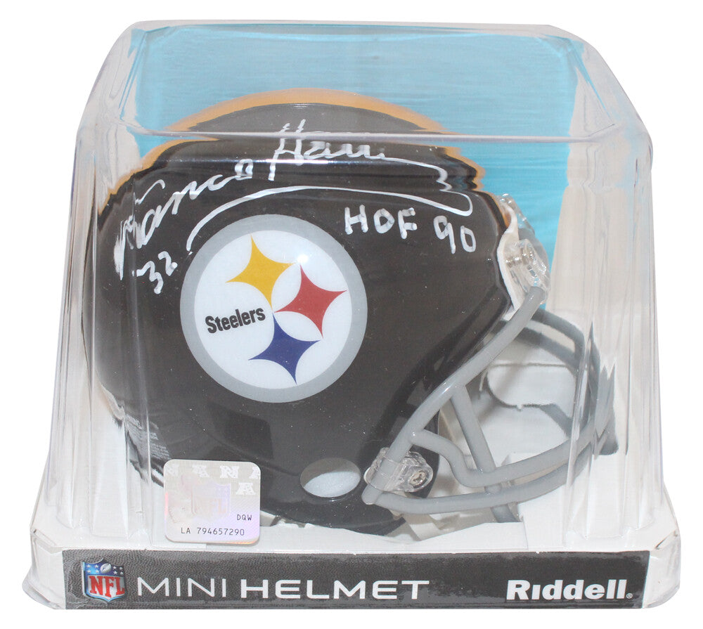 Franco Harris Signed Pittsburgh Steelers VSR4 Mini Helmet HOF Beckett
