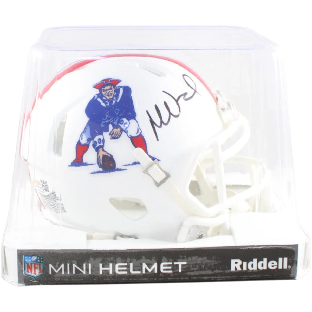 Mike Vrabel Signed New England Patriots Throwback Mini Helmet