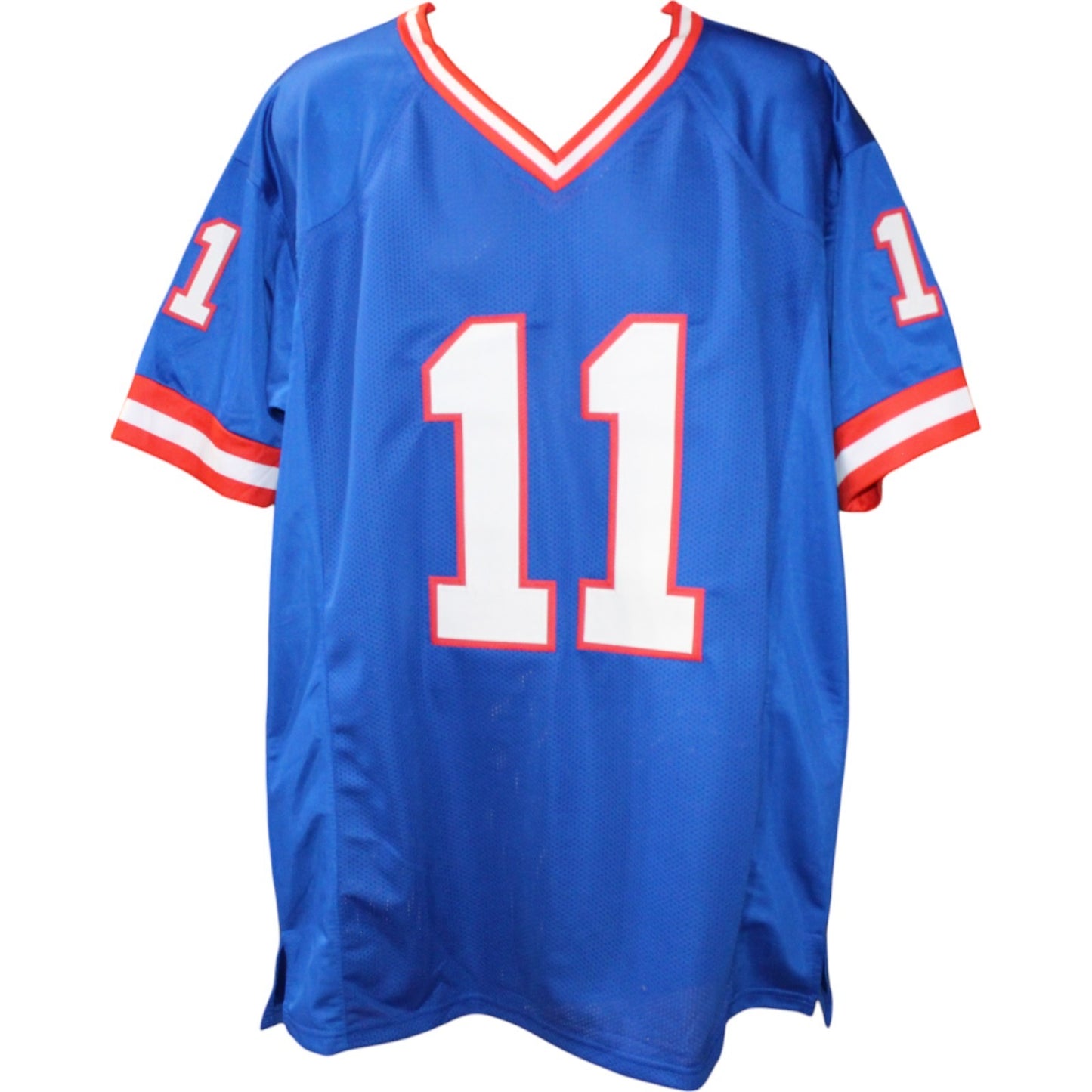 Phil Simms Autographed Custom Blue Football Jersey