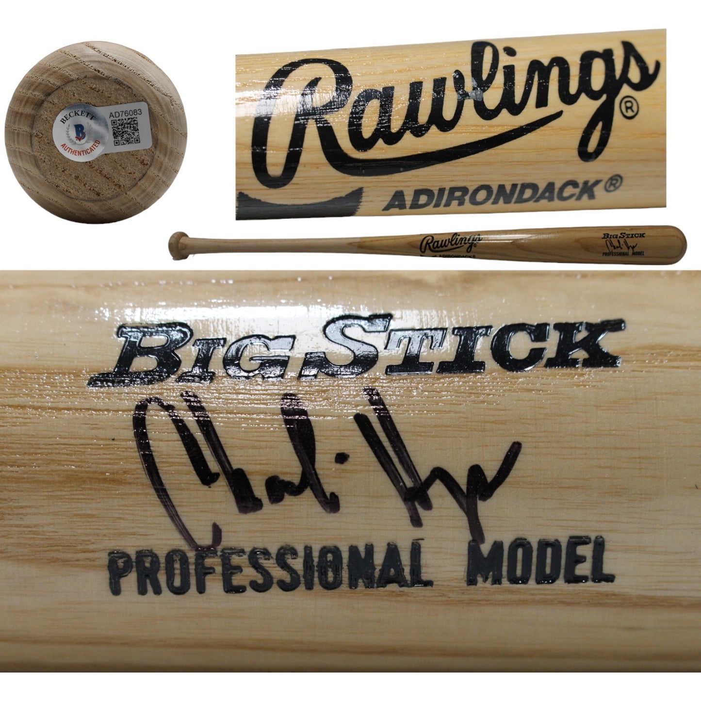Charlie Hayes Autographed Rawlings Blonde Big Stick Baseball Bat