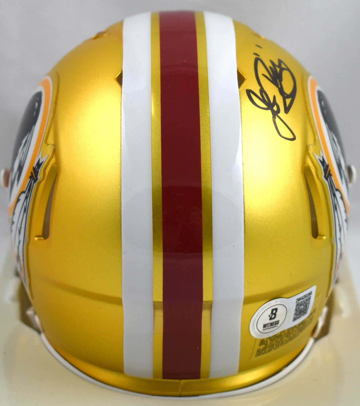 John Riggins Signed Washington Redskins Blaze Speed Mini Helmet