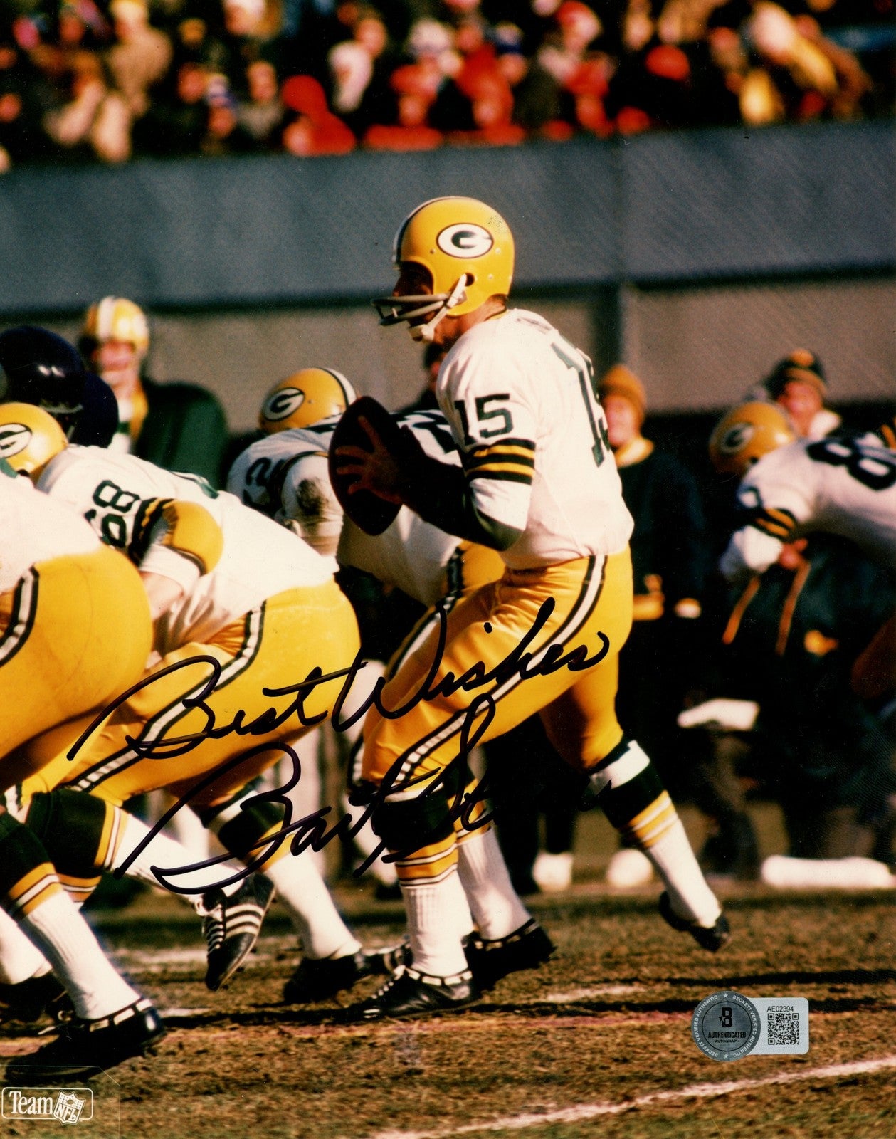 Bart Starr Autographed Green Bay Packers 8x10 Photo