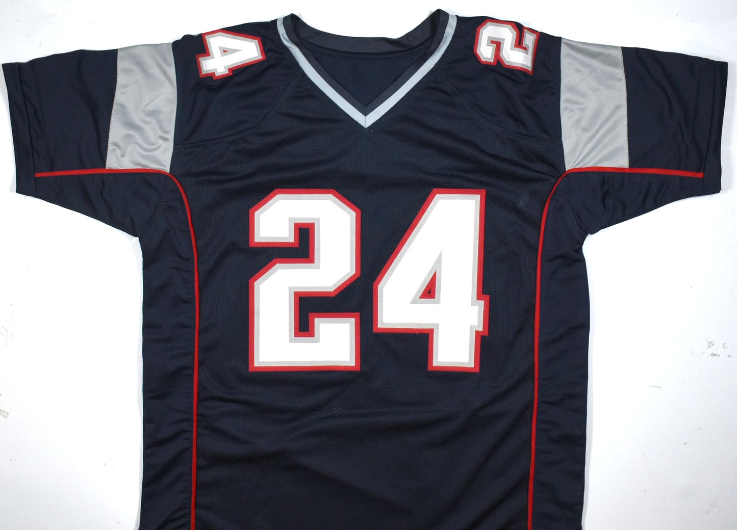 Ty Law Autographed Blue Custom Jersey