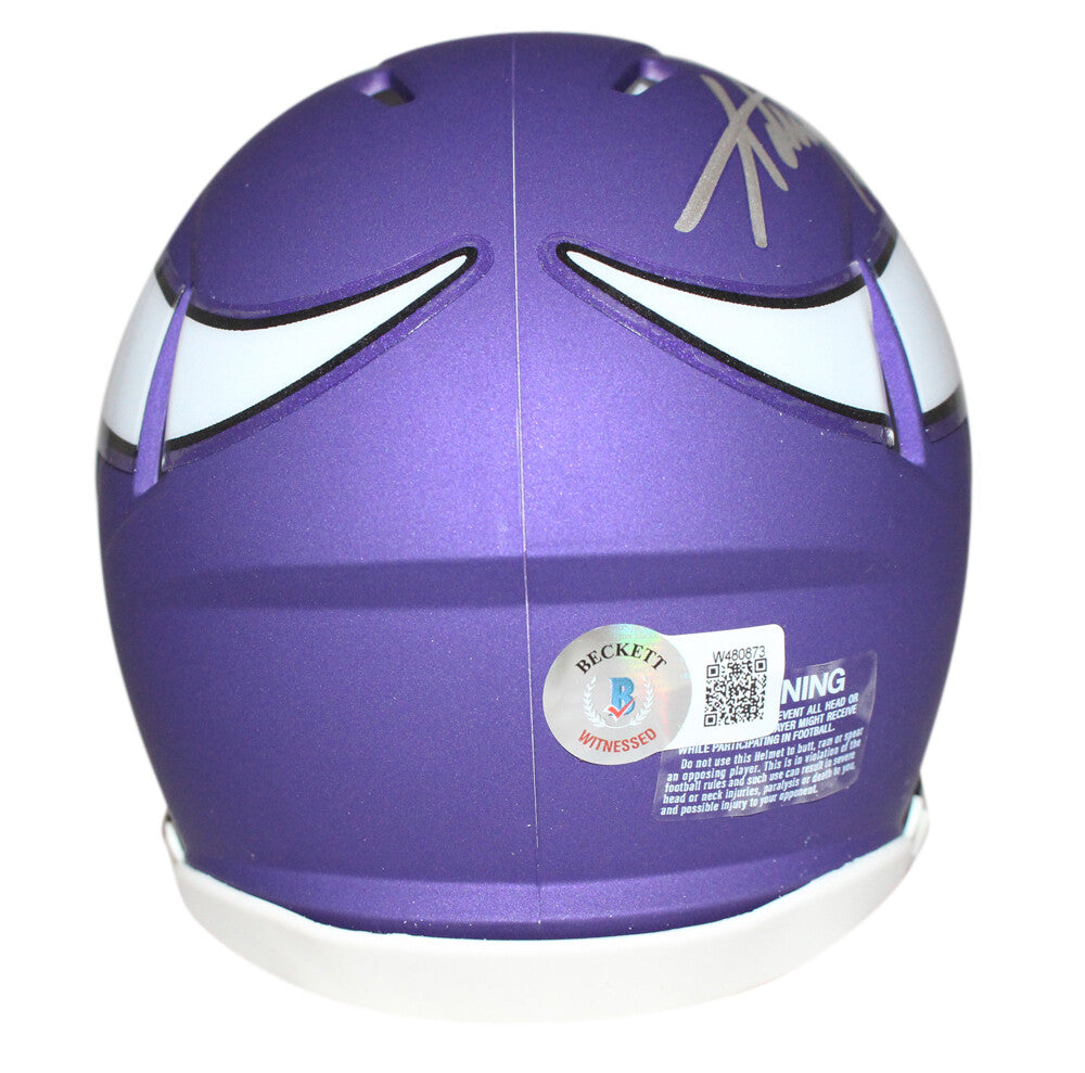 Adrian Peterson Minnesota Vikings Signed Mini Helmet "2007 ROY" Beckett