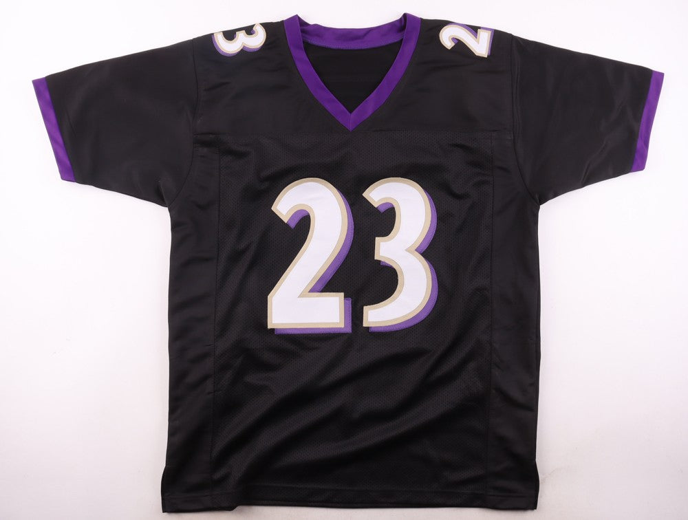 Willis McGahee Signed Baltimore Ravens Black Custom Jersey