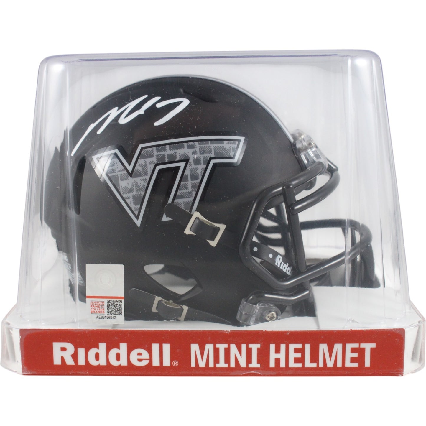 Michael Vick Virginia Tech Hokies Signed Speed Black Matte Mini Helmet