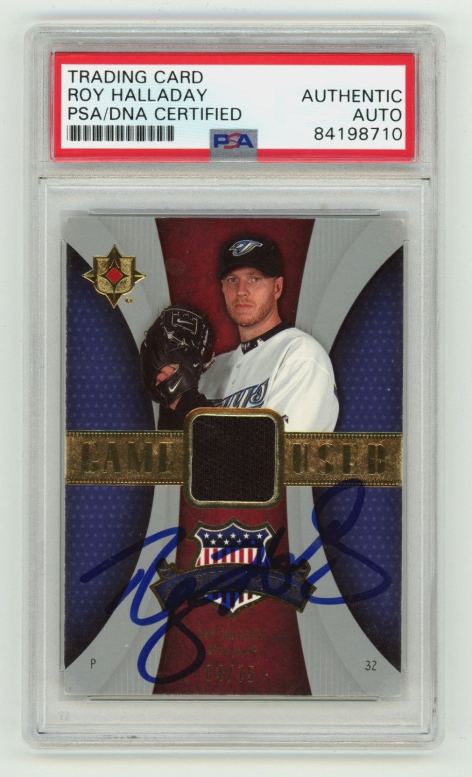 Roy Halladay Autographed 2007 Upper Deck Pastime Patch Card #/75