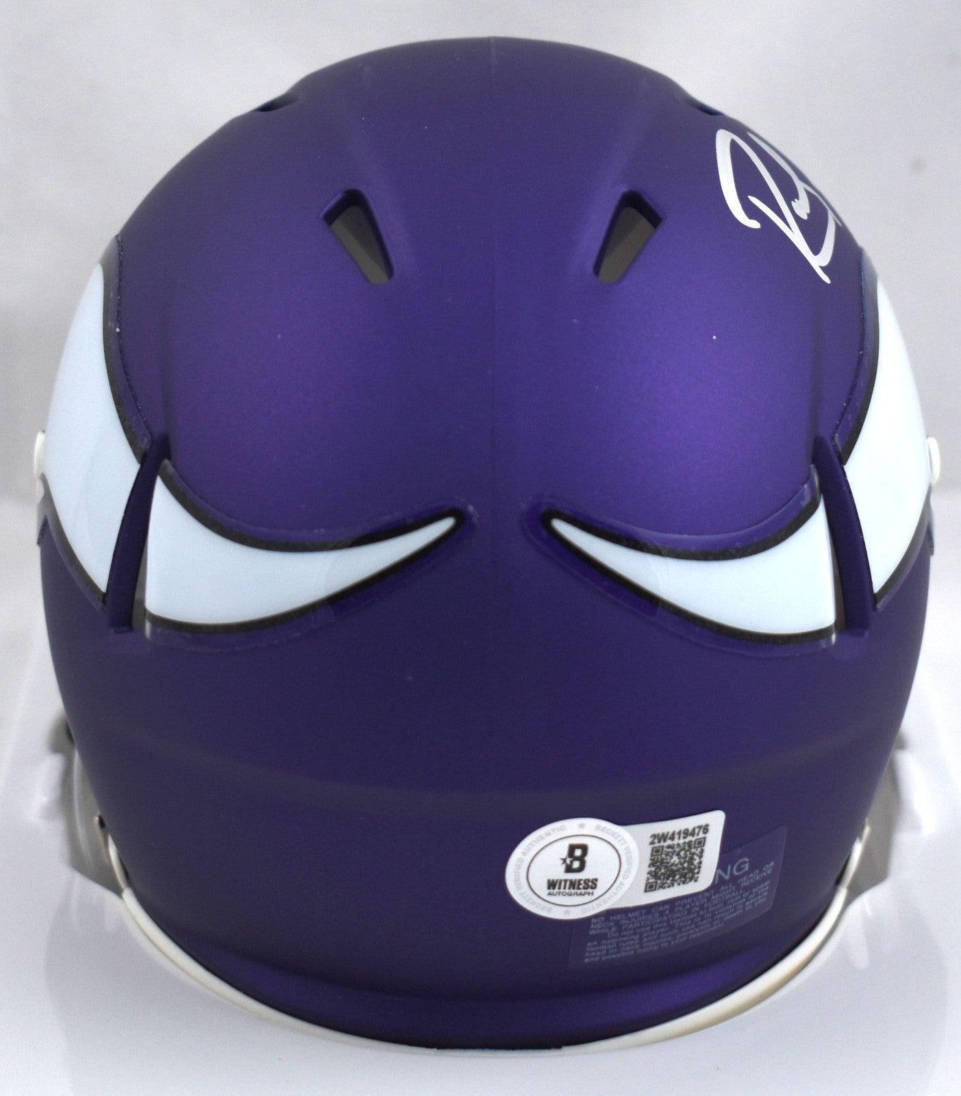 Randy Moss Autographed Minnesota Vikings Speed Mini Helmet