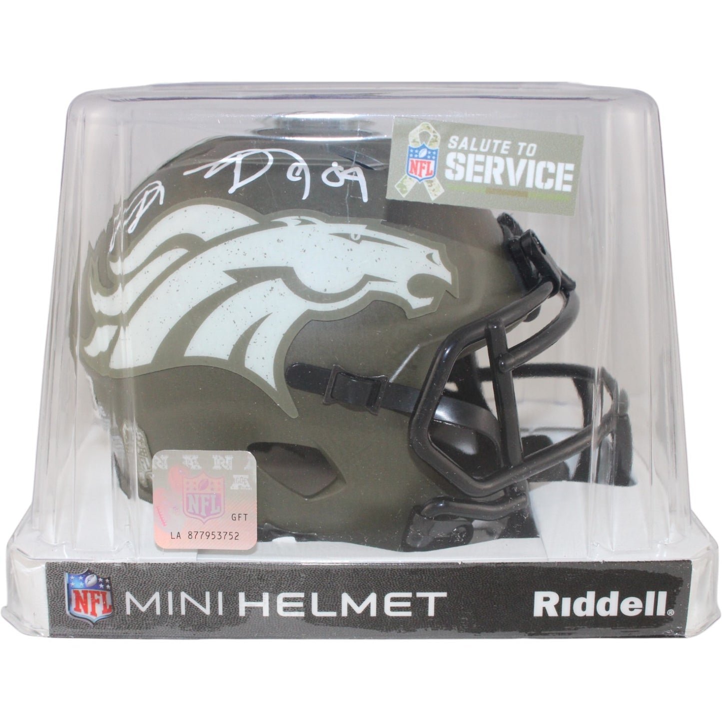 Shannon Sharpe Denver Broncos 2022 Salute to Service Mini Helmet