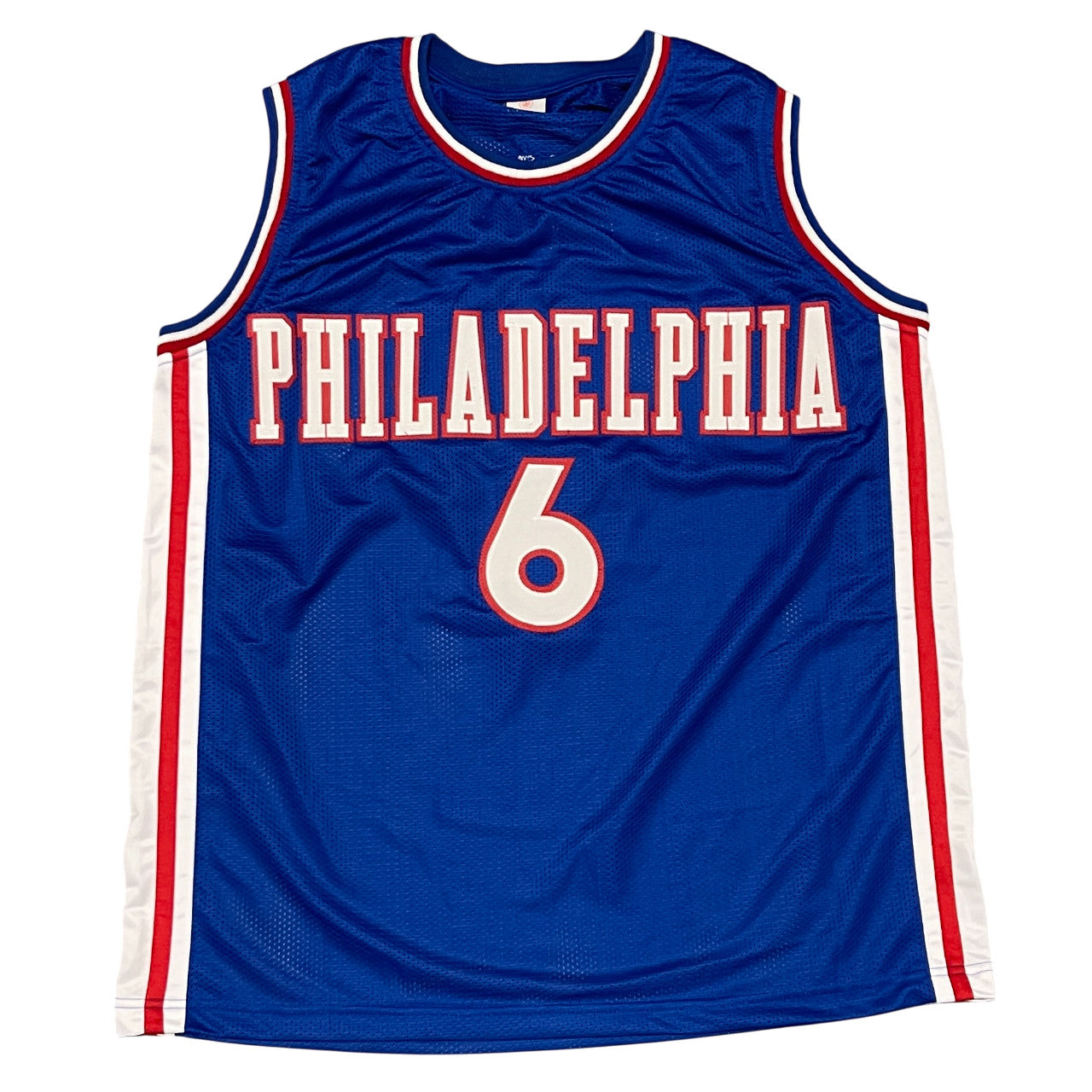 Julius Erving Signed Philadelphia 76ers Custom Jersey Dr J Inscription BAS
