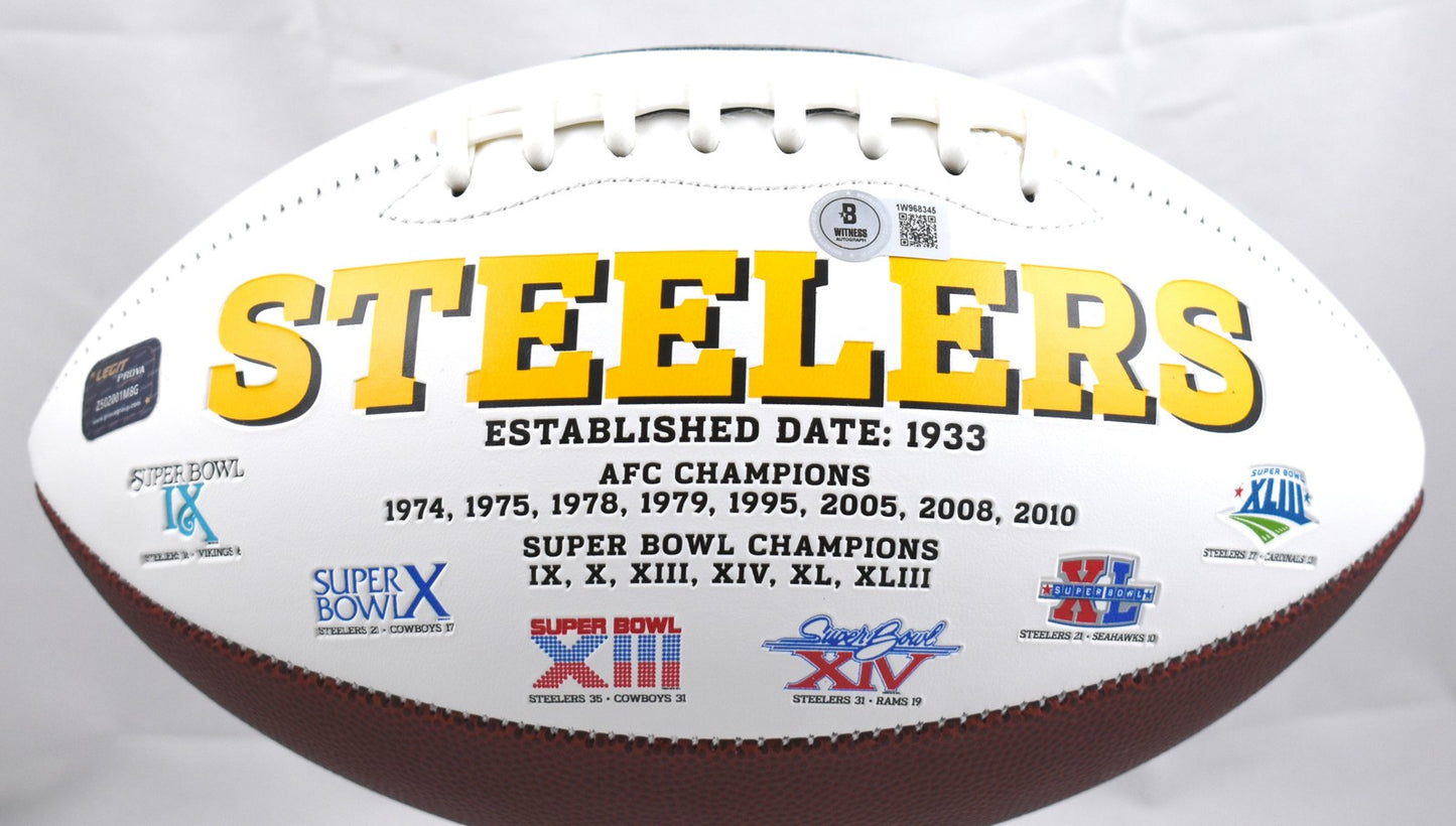 Roman Wilson Signed Pittsburgh Steelers Logo Football