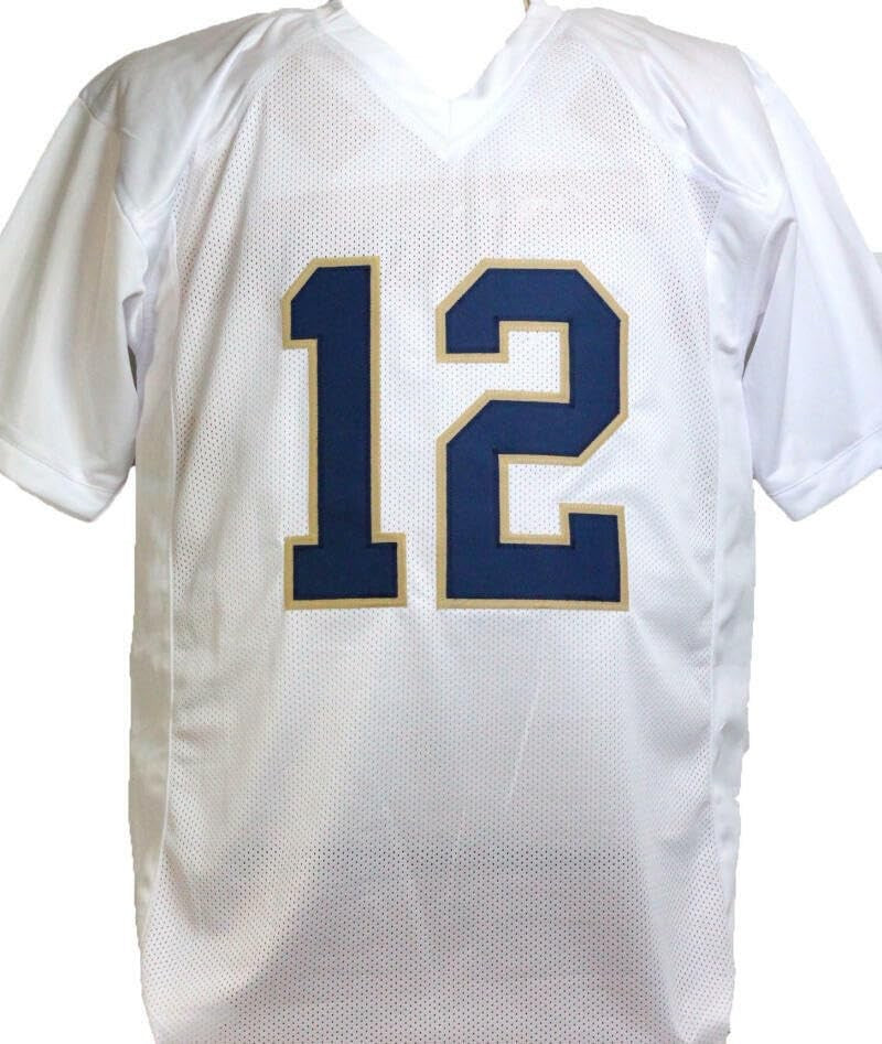 Ian Book Autographed Notre Dame Style Custom White Jersey