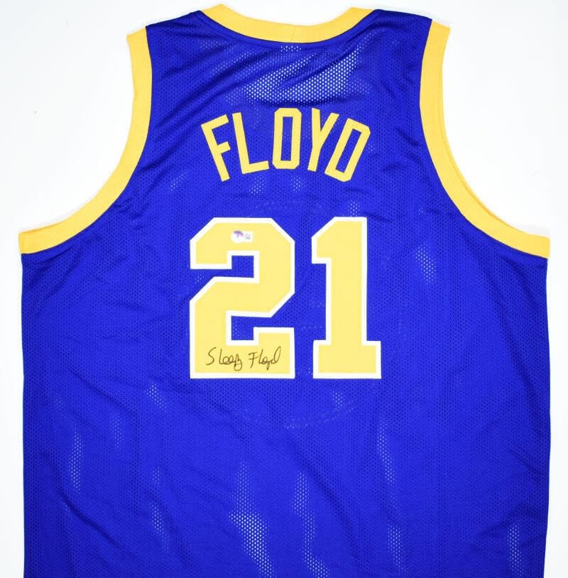 Sleepy Floyd Autographed Blue Custom Basketball Jersey
