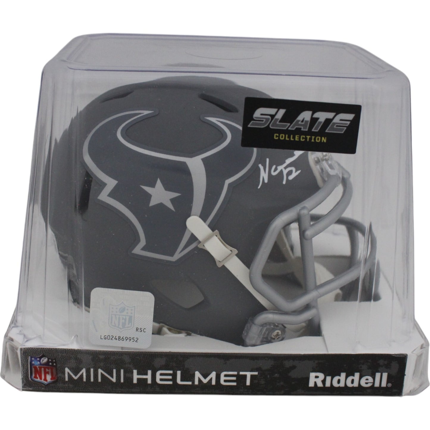 Nico Collins Signed Houston Texans Slate Mini Helmet