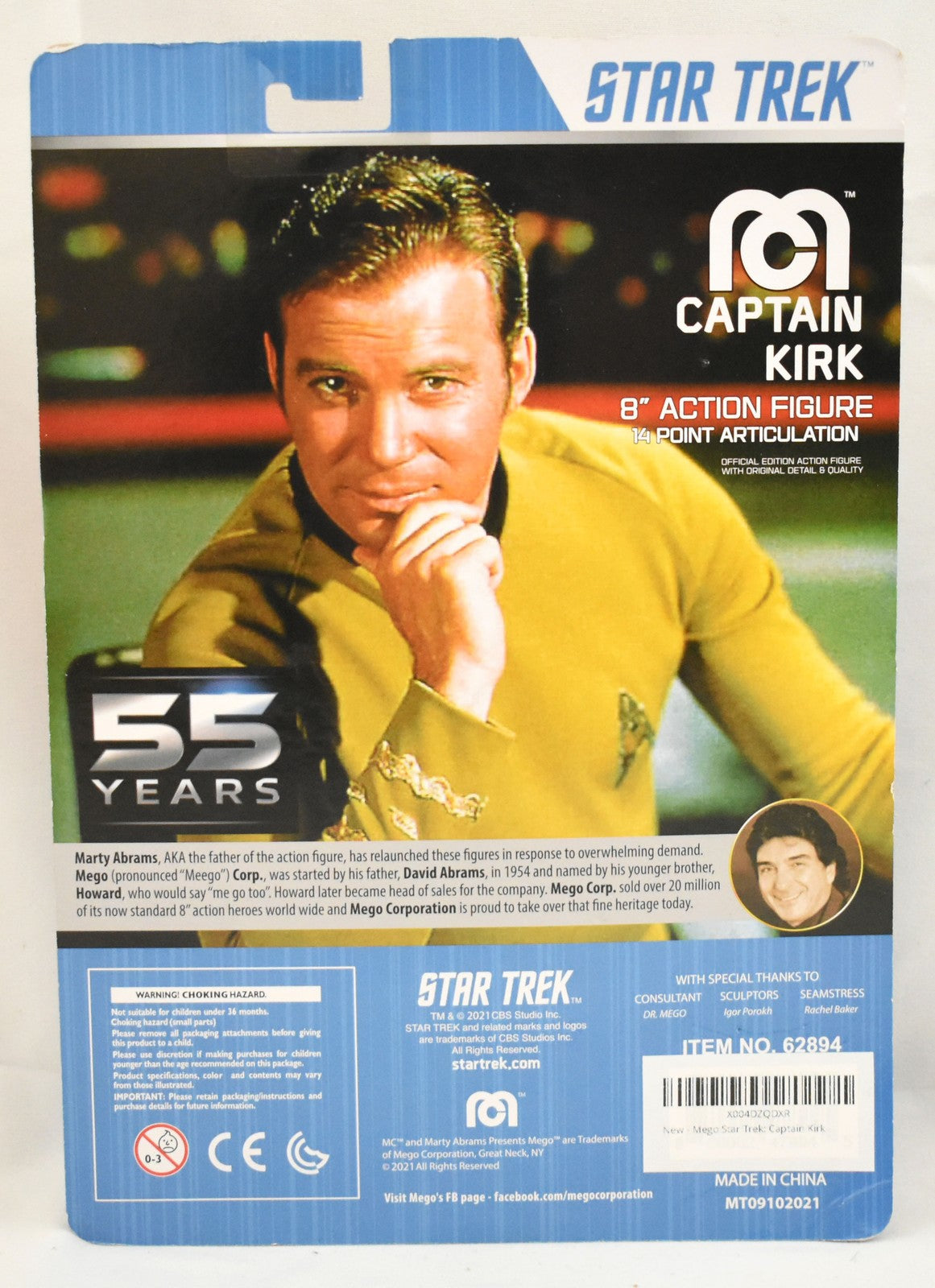 William Shatner Signed Star Trek Captain Kirk 8" Action Figure