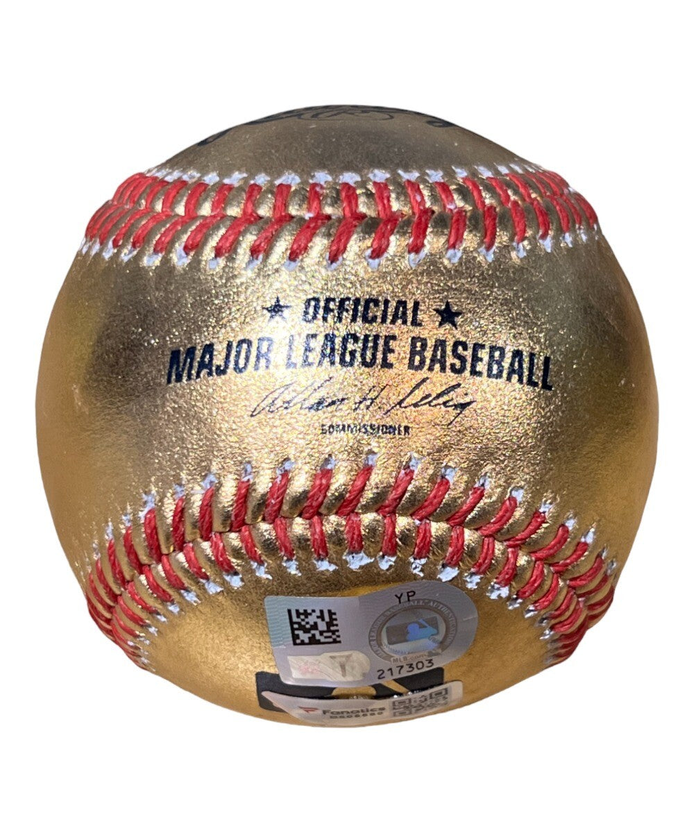 Gerrit Cole Autographed New York Yankees Gold ROMLB Baseball