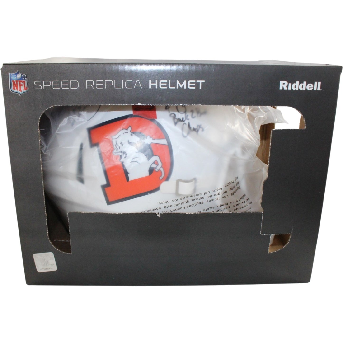 Ed McCaffrey & Rod Smith Signed Denver Broncos Full Size Alternate Helmet