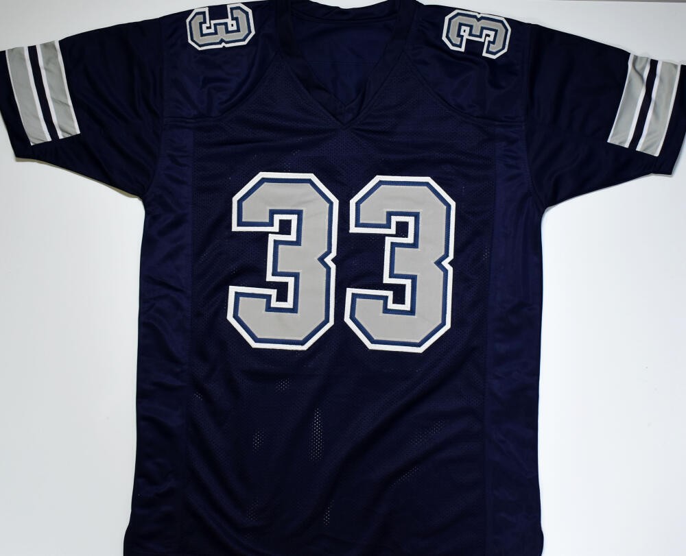 Tony Dorsett Autographed Dallas Cowboys Custom Jersey Inscribed HOF