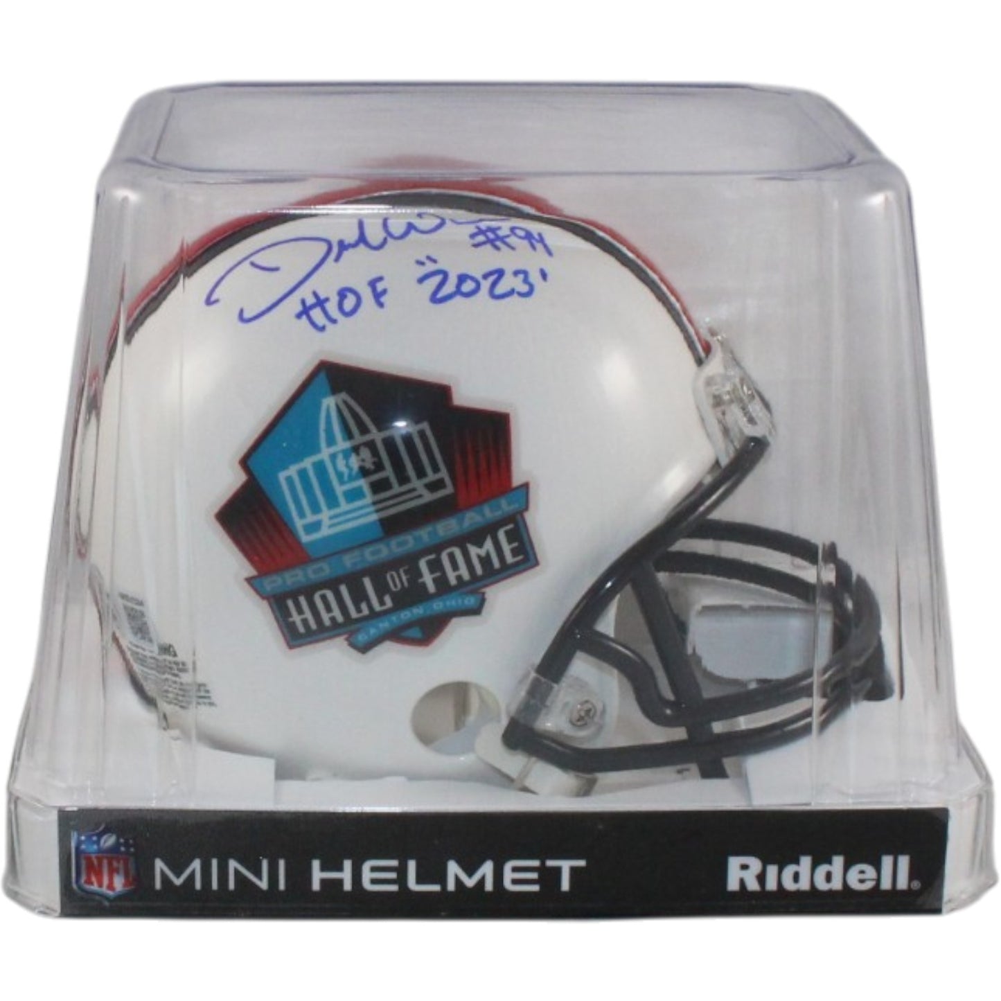 DeMarcus Ware Autographed Hall of Fame VSR4 Mini Helmet (HOF 23)
