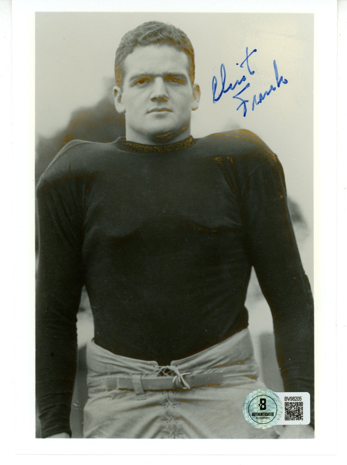 Clint Frank Autographed Yale Bulldogs 5x7 Photo