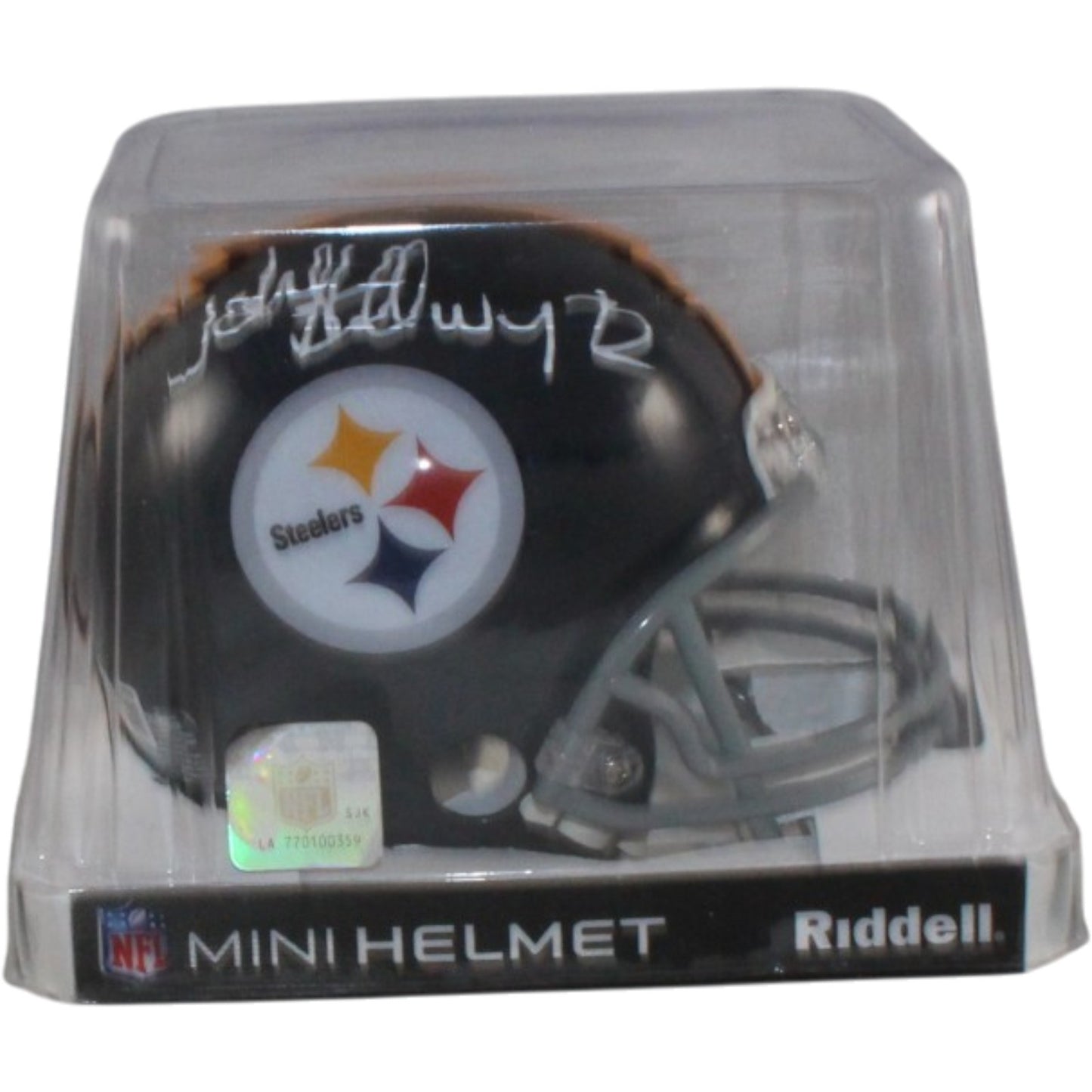 John Stallworth Signed Pittsburgh Steelers VSR4 Throwback Mini Helmet