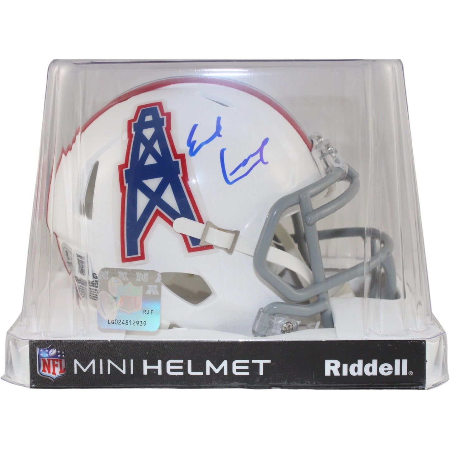 Earl Campbell Autographed Houston Oilers Throwback Mini Helmet (Beckett)