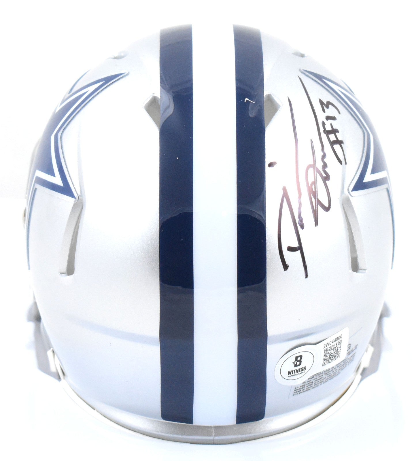 DeMarvion Overshown Signed Dallas Cowboys Speed Mini Helmet