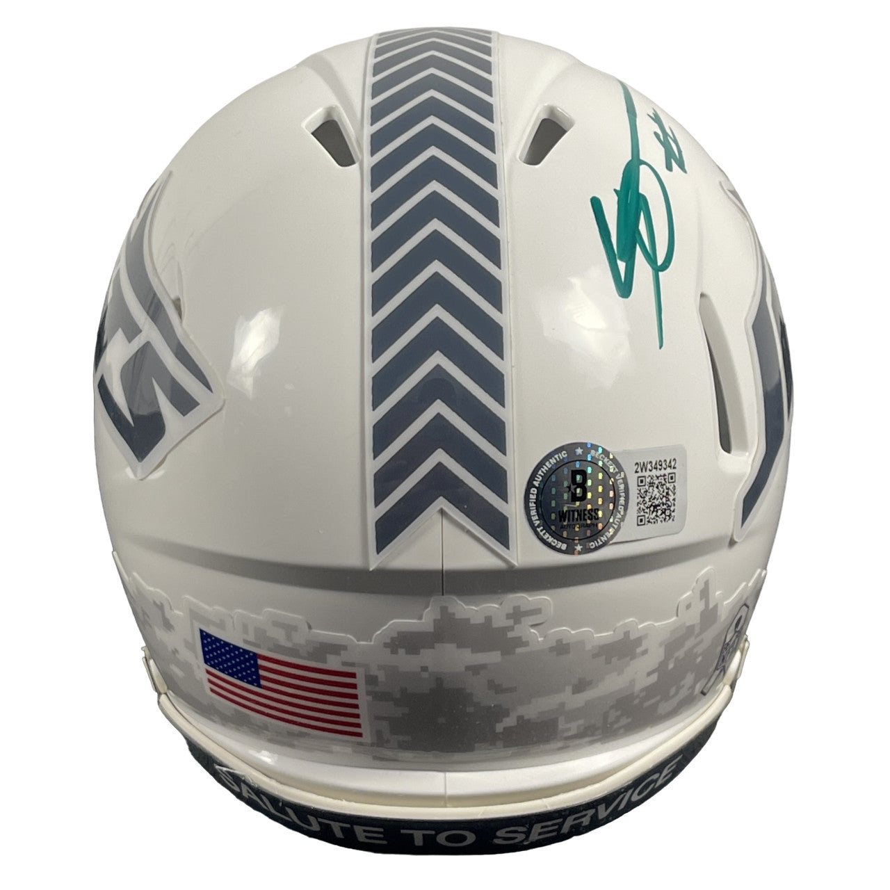 Sauce Gardner Signed New York Jets 2024 Salute Mini Helmet (Beckett WIT)