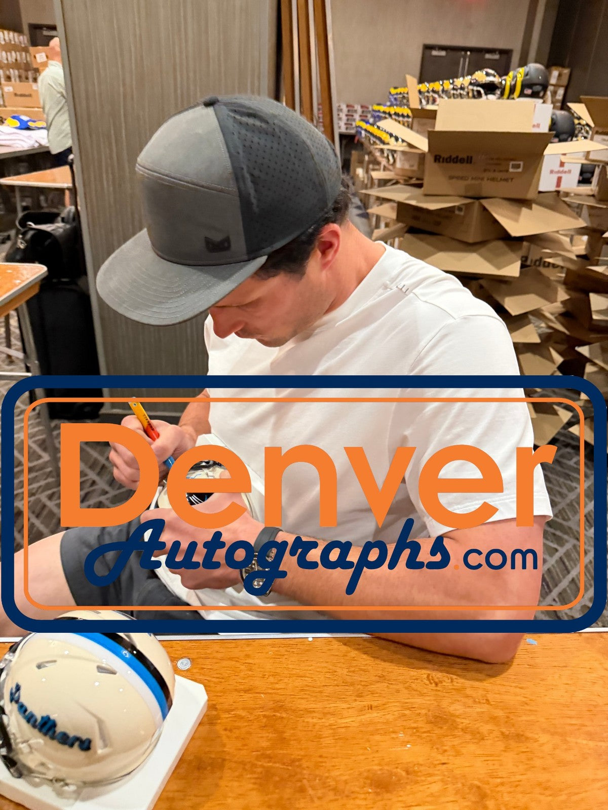 Luke Kuechly Autographed Carolina Panthers Retro Mini Helmet