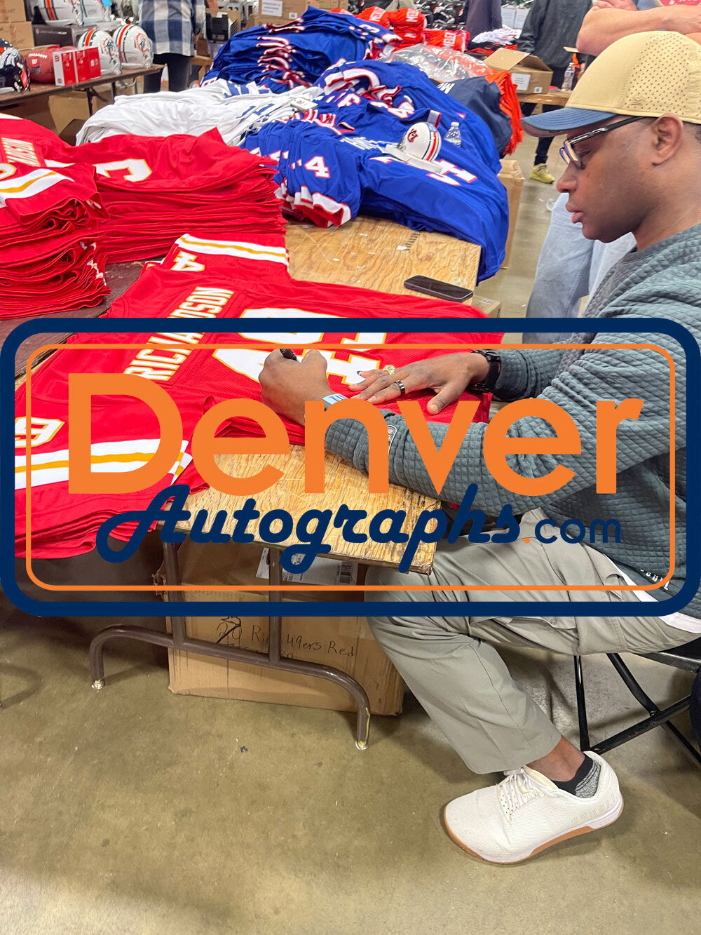 Tony Richardson Signed Pro Style Red Football Jersey (BAS COA)