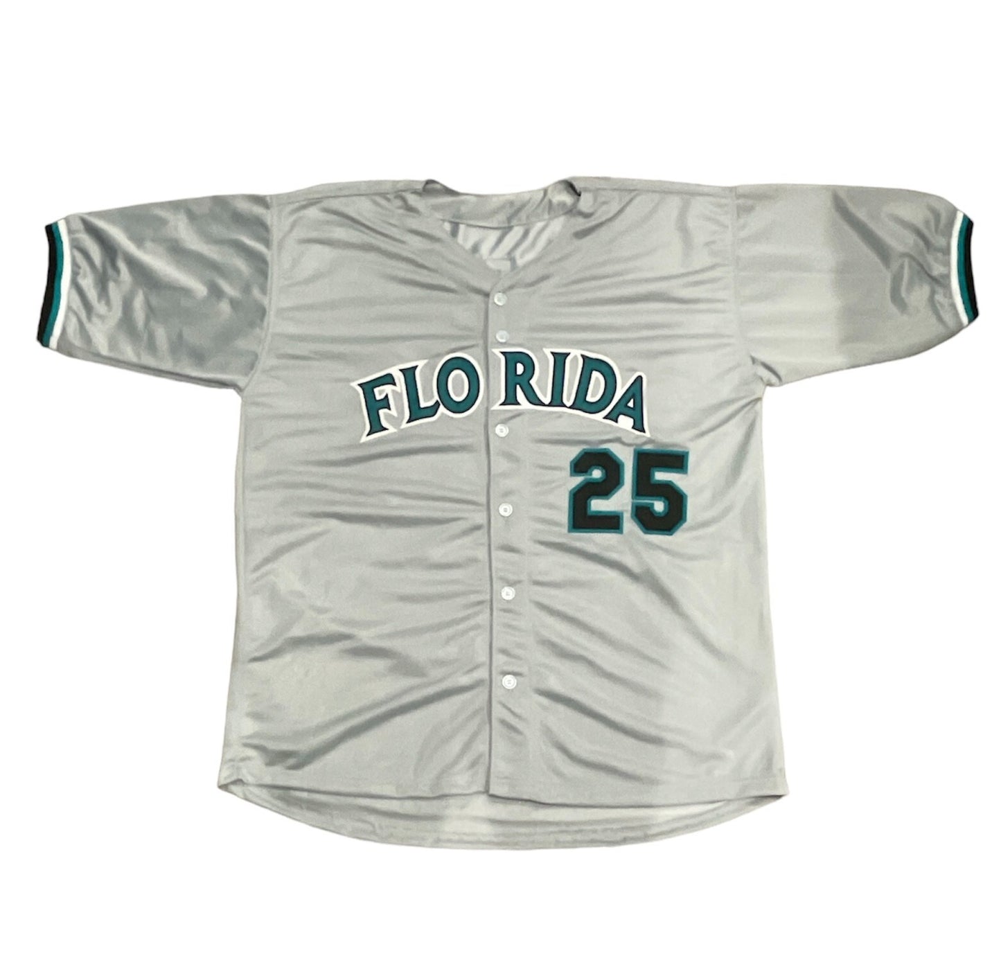 Derrek Lee Autographed Florida Marlins Custom Jersey ('03 WS Champs)