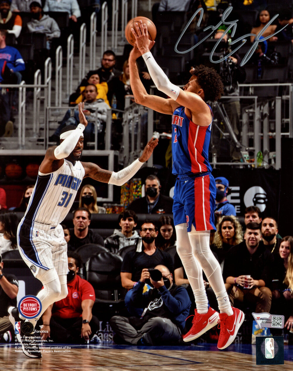 Cade Cunningham Detroit Pistons Autographed 8x10 Photograph