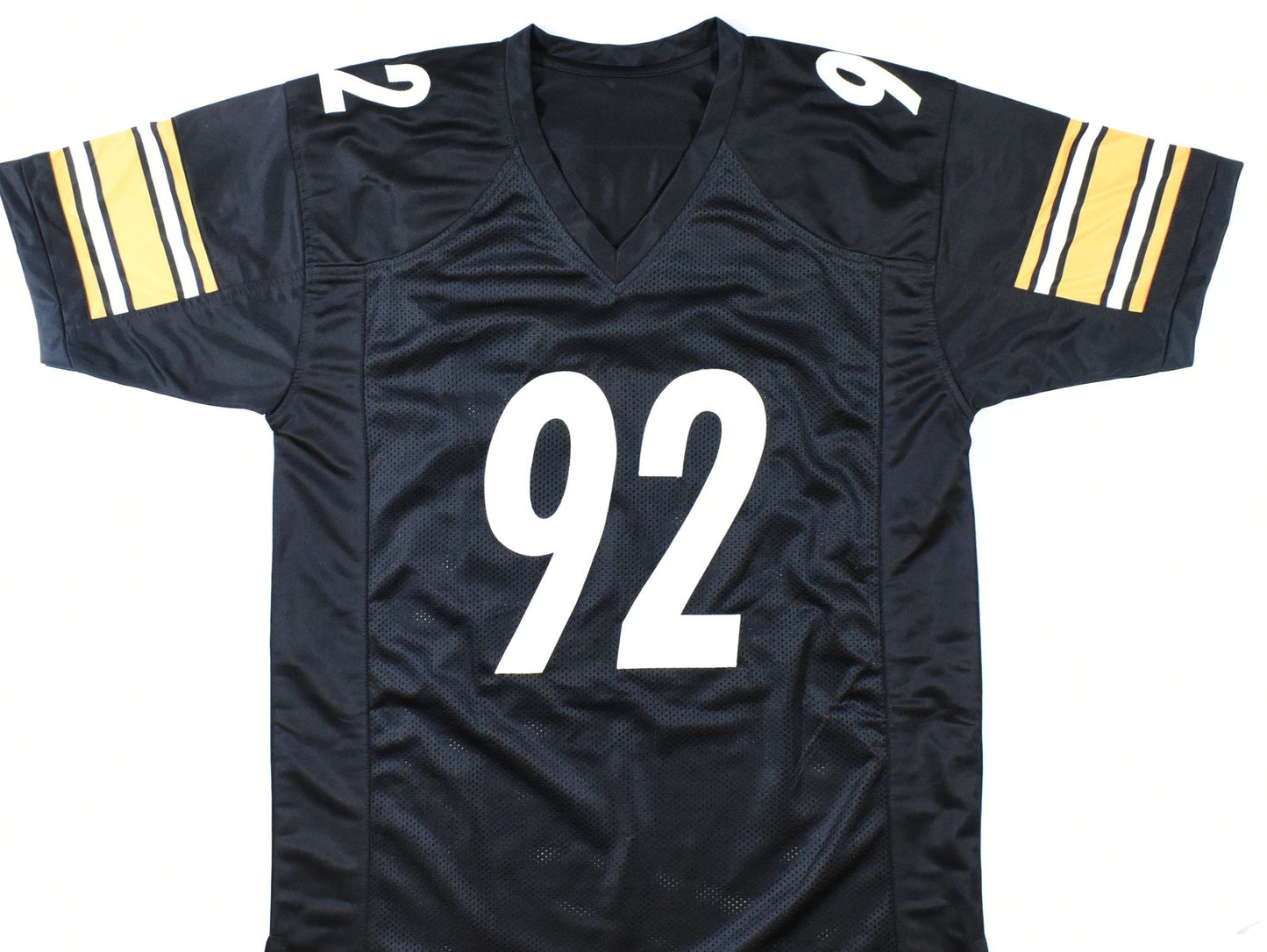 James Harrison Autographed Pittsburgh Steelers Black Custom Jersey