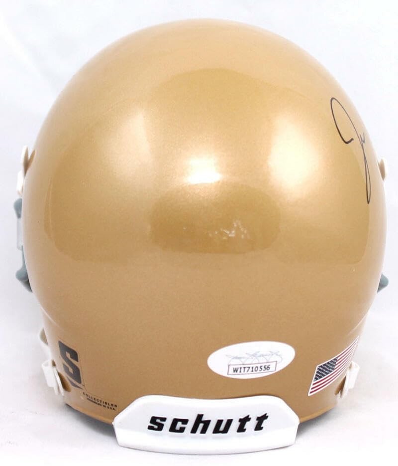 Jack Coan Signed Notre Dame Fighting Irish Black Mini Helmet