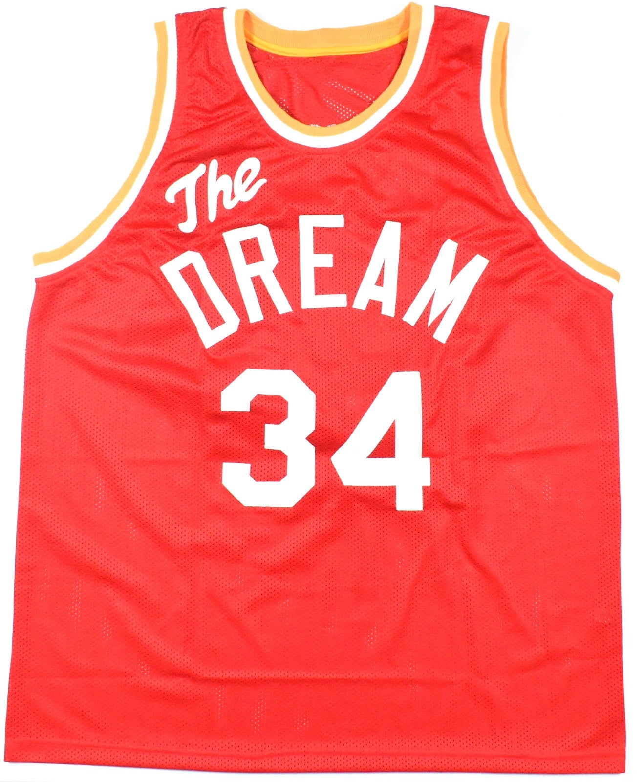 Hakeem Olajuwon Signed Houston Rockets Custom Red Jersey