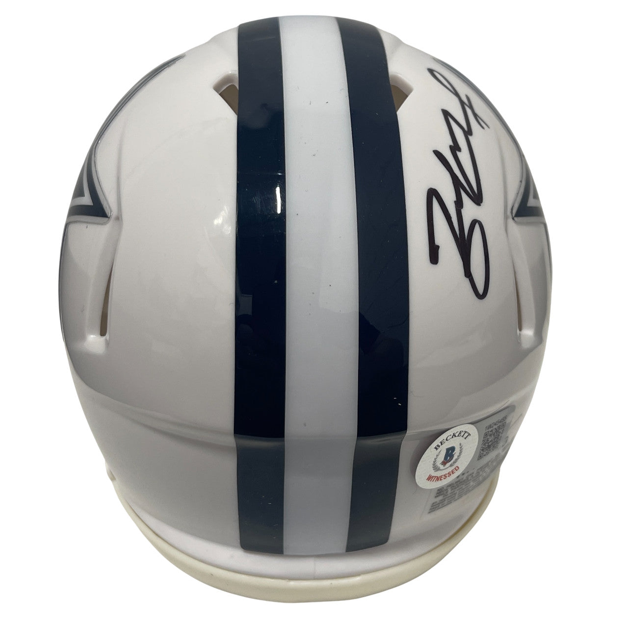Zack Martin Signed Dallas Cowboys Alternate White Mini Helmet (Beckett COA)