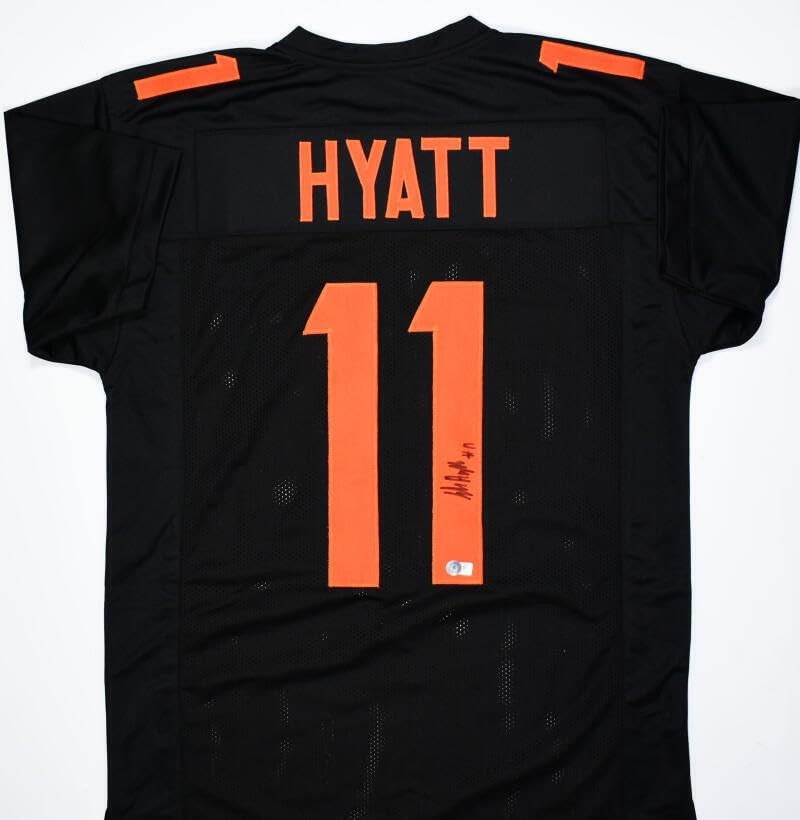 Jalin Hyatt Signed Tennessee Volunteers Custom Black Jersey